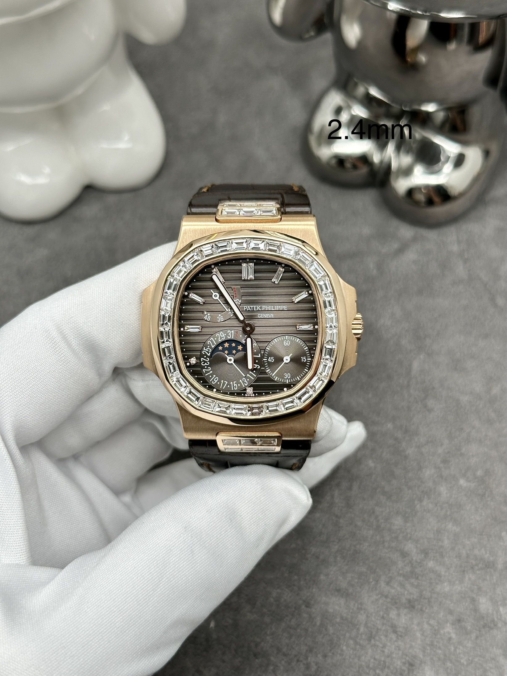 PATEK PHILIPPE 18K GOLD DIAMOND WATCH